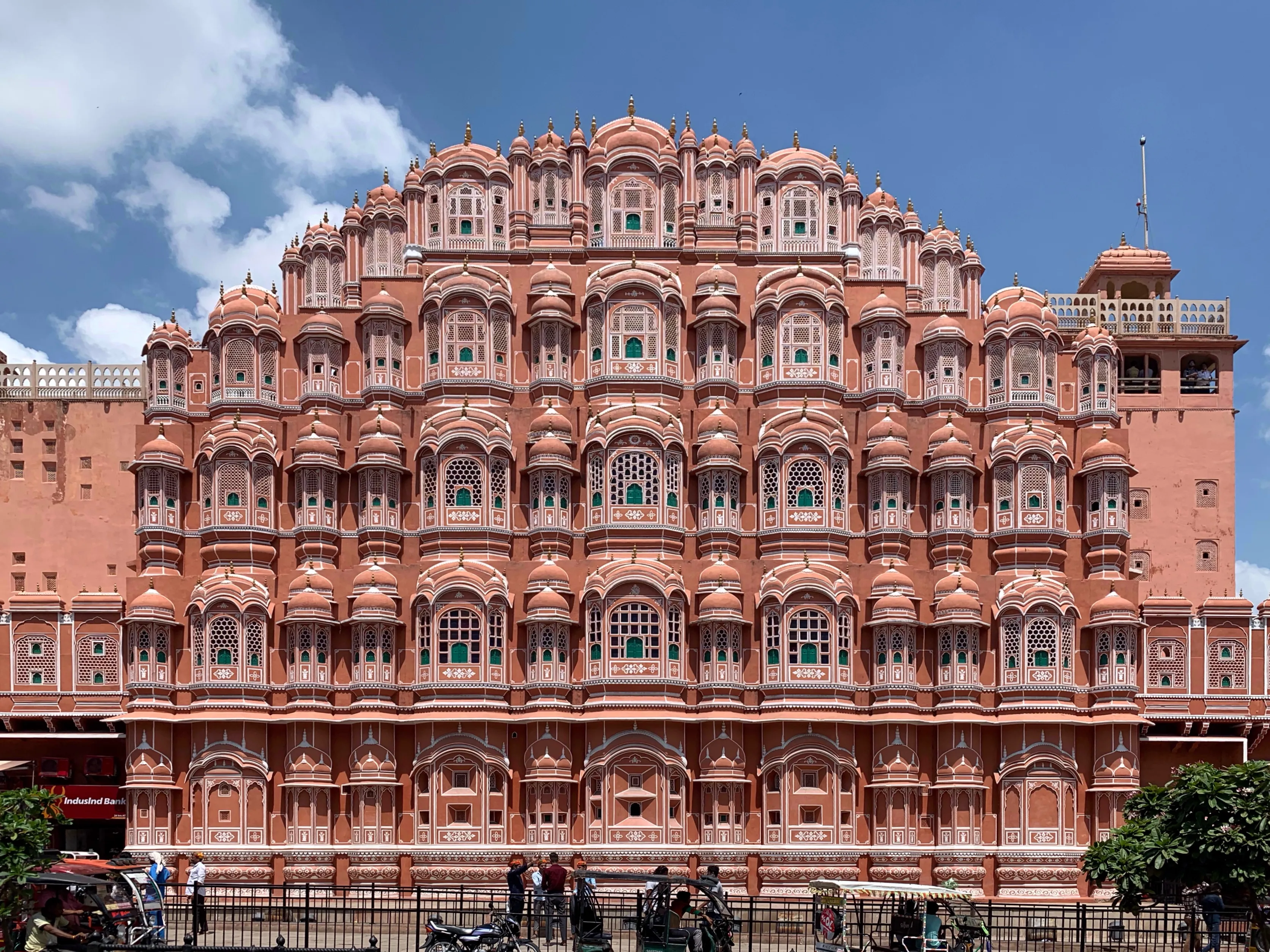 Hawa Mahal in the Pink City of Jaipur at sunrise, Rajasthan